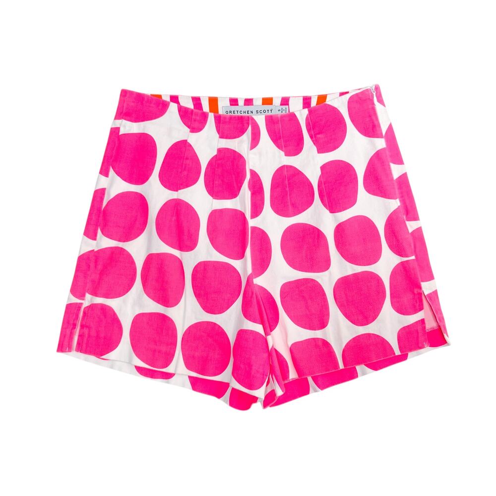 Gretchen Scott Designs Pink Polka Dot Cotton Shorts